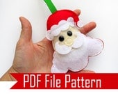 Santa Claus Sewing pattern - PDF ePATTERN , Christmas Ornament Instant Download A492 Il_170x135