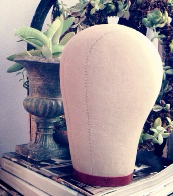 Vintage Millinery Canvas Head Hat Form Hat Maker by fraeandco