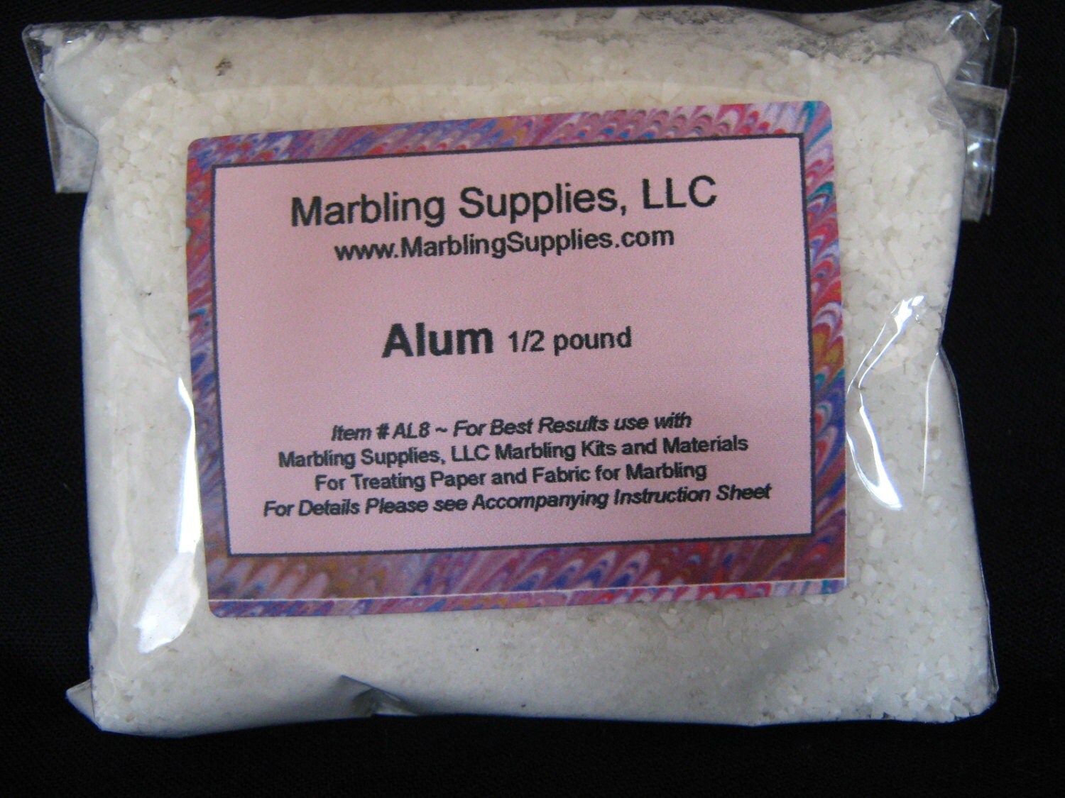 Crystalline Marbling Alum With Instructions 1/2 Pound