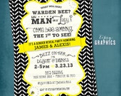 What will it BEE. Chevron Gender Reveal Bee Baby Shower Invite. By Tipsy Graphics Il_170x135