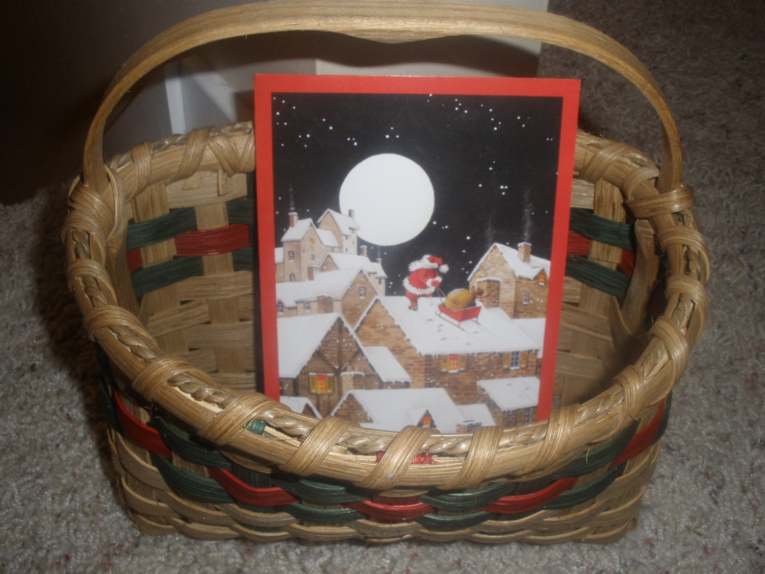 Christmas Card Holder Basket