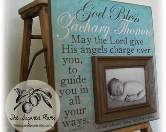 Unique Baptism Gift, Baptism Gift from Godparent, Baptism Gifts For Godchild, Godson Gift, Godchild Gift, Personalized Baptism Frame 16x16