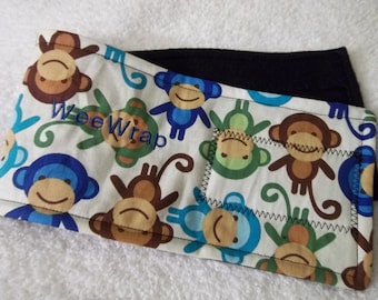 Dog Belly Band, Stop Marking with Wee Wrap Monkey, Personalized