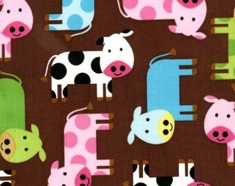 Urban Zoologie Spring Cows by Ann Kelle for Robert Kaufman, 1/2 yard