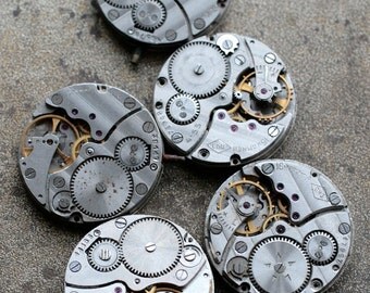 Vintage watch movements -- set of 5 -- D17