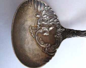 antique sterling silver ornate sauce ladle no monogram