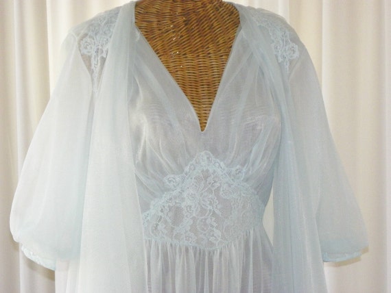 Chiffon Peignoir Set Vanity Fair Double by Voilavintagelingerie