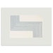 small geometric handmade blue/grey and cream, striped simple abstract screenprint on finest quality paper