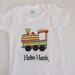 Custom Onesie, Baby Boy Bodysuit, Train Applique