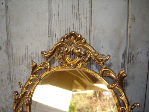 Vintage Ornate Vanity Mirror Antique Gold Mirror