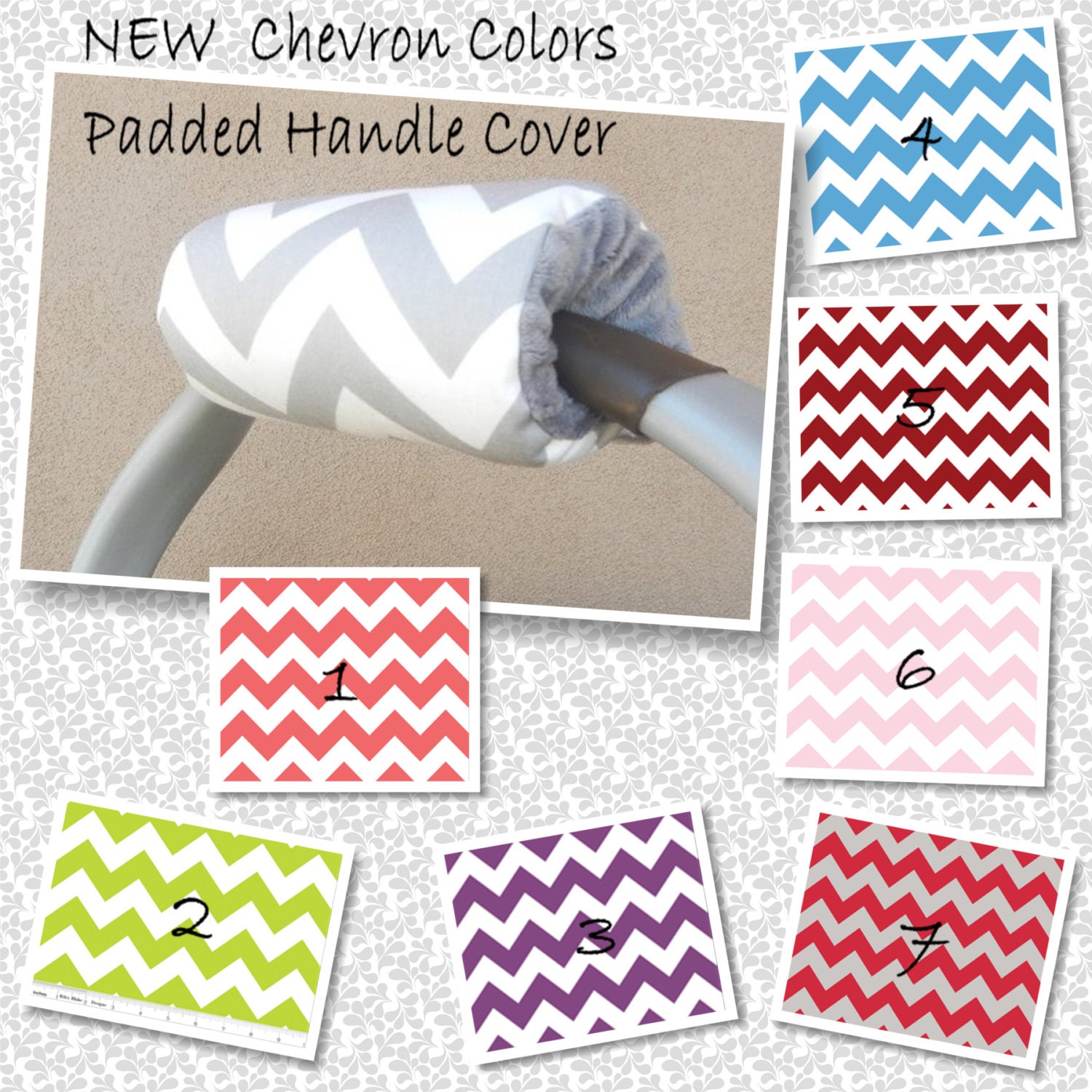 Car seat handle cover carseat handle cover Padded Handle by isewjo