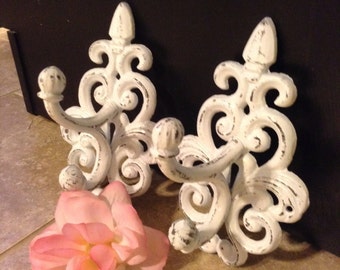 Hook, Hanger, Shabby Chic Wall Hanger, Set of 2