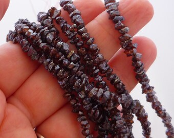Pretty mystic coated rough garnet nugget beads 4-5mm 1/2 strand