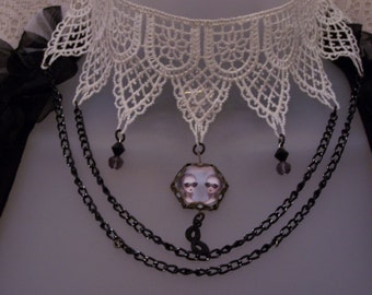 On Sale! Victorian Marie Antoinette Mask Choker Necklace