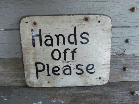 hands off sign