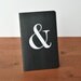 black handmade journal: ampersand
