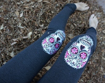 Olivia Paige - Sugar skull studded leggings punk rock