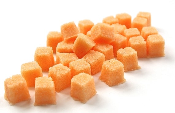 Orange Flavored Sugar Cubes for Tea Parties, Champagne Toasts, Favors, Coffee, Tea, Berries, Cider, Lemonade