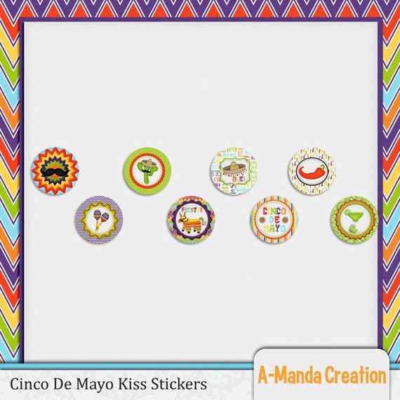 Cinco De Mayo Fiesta Kiss Stickers Il_570xn
