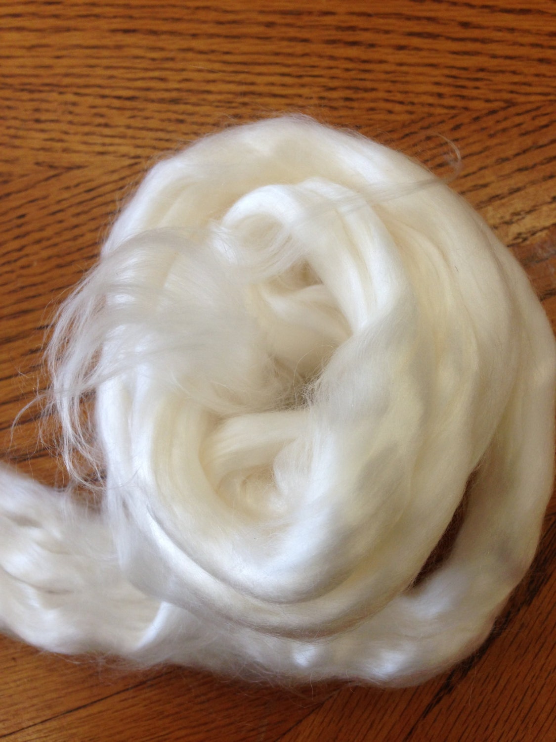 White Bamboo Viscose Fiber 2oz Spinning Fiber