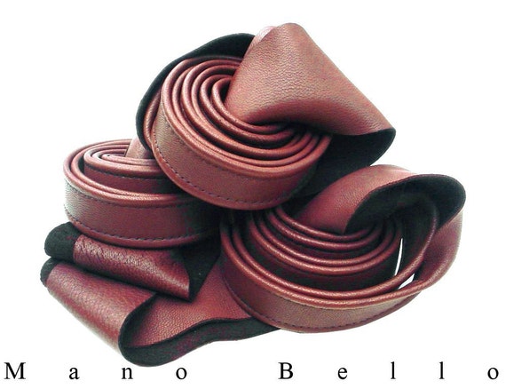 womens soft leather tie belt