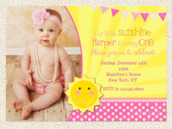 Sunshine Birthday Invitations My Little Sunshine Birthday Sunshine Birthday Invitations My Little Sunshine Birthday