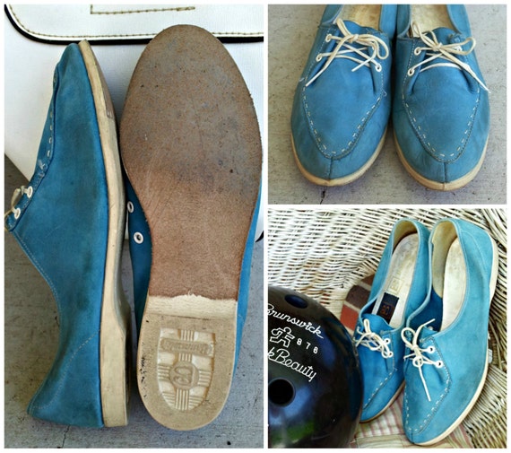 Vintage Brunswick Bowling Shoes Baby Blue Women's