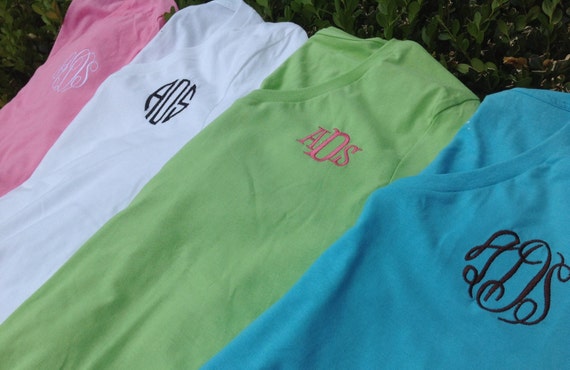 v neck monogram shirt