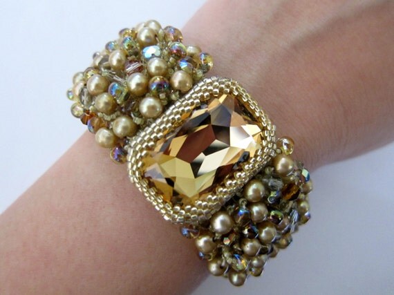 SALE Crystal & Pearl Bracelet