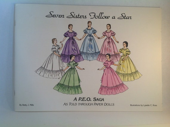 Vintage paper dolls of PEO Seven Sisters 1870s by ItsAllTreasure