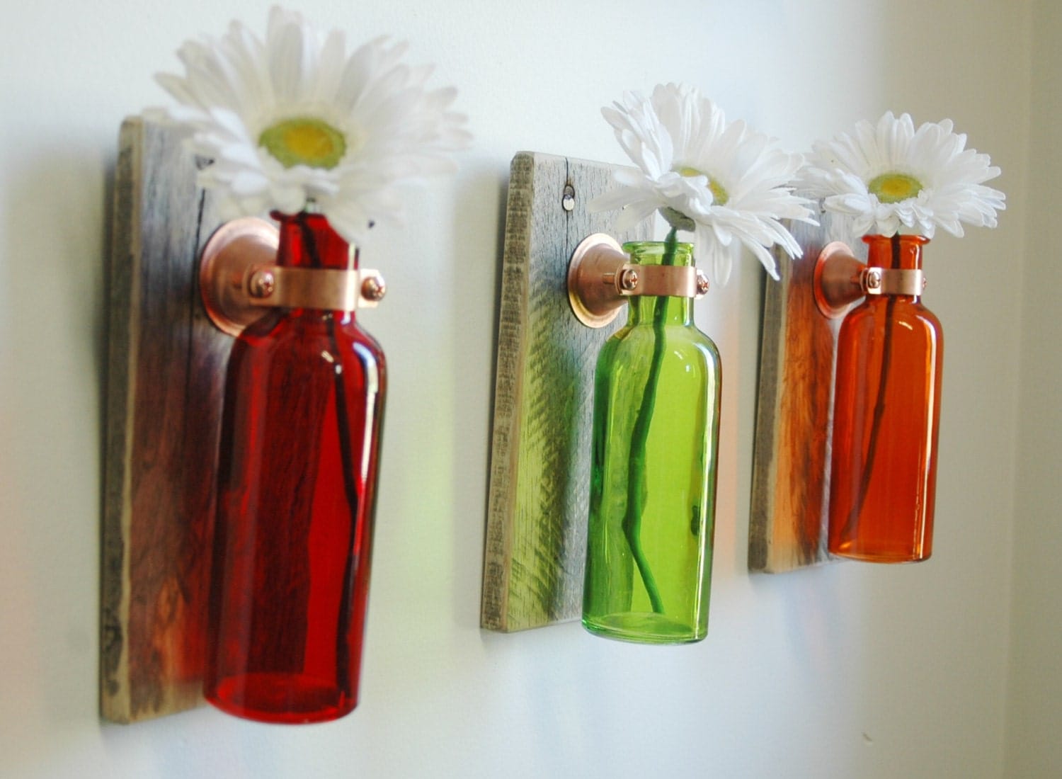 Fruit Punch Collection of Colored Bottles each mounted on Quarto Rustico ~ Fruit Punch Collection of Colored Bottles each mounted on