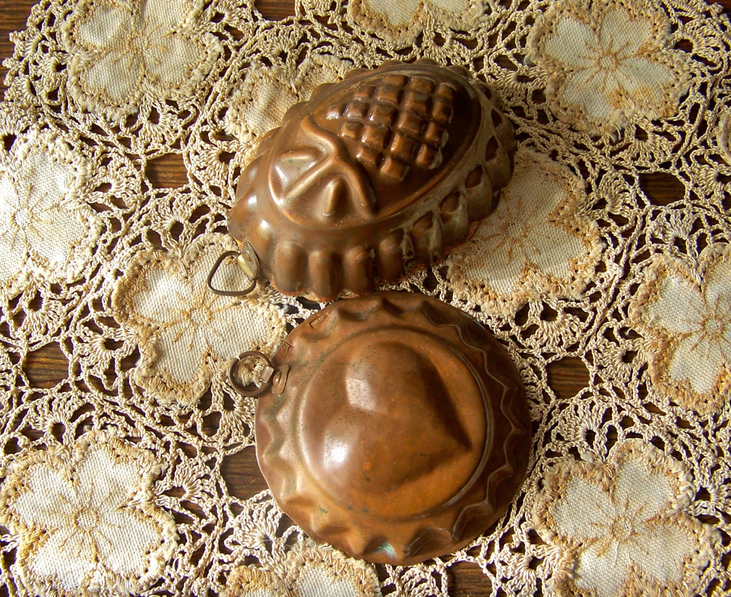Vintage Copper Miniature Kitchen Molds by CynthiasAttic on Etsy