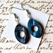 Steel Blue Mother of Pearl Teardrops . Earrings . IMPERFECT CLEARANCE SALE
