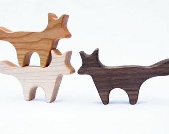 Wooden Baby Rattle Fox | Wooden Baby Toy | Personalized Wood Baby Toys | Fox Toy | First Christmas Baby Toy