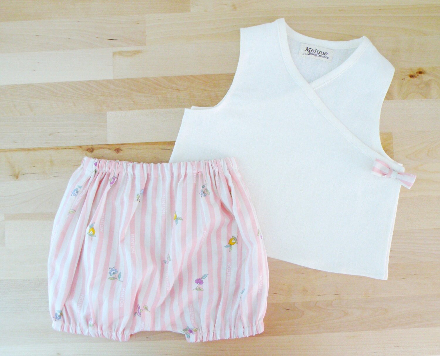 Baby Kimono Pure Linen Kimono for little Girls by Melimebaby