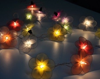 Dark Purple flower string lights for PatioWeddingParty and