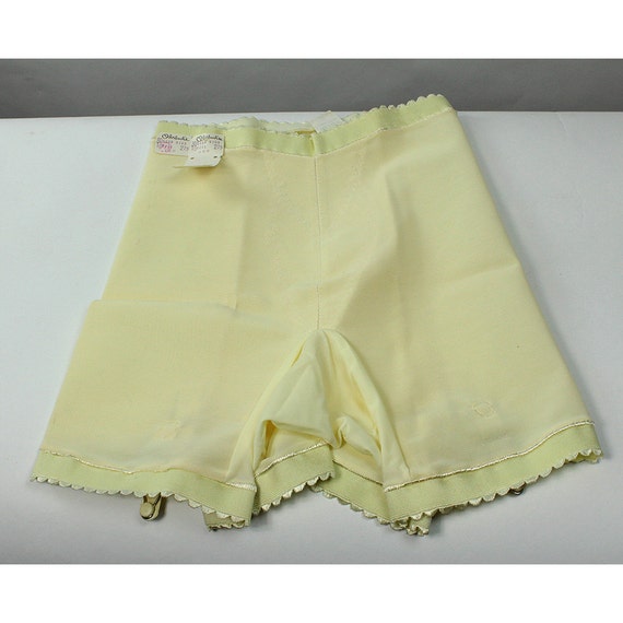 Lemon yellow girdle pants. 1960's powenet panties by CarlaAndCarla