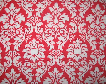 Michael Miller Dandy Damask red white 34" X 42"