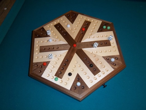 Wooden Aggravation Board Game Inlaid Wooden Maple and Walnut 100 Player Aggravation Board 12 Wooden Aggravation Board Game Inlaid Wooden Maple and Walnut 100 Player Aggravation Board 12