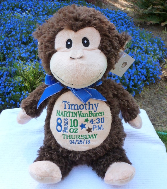 Monogrammed Baby Gift New Baby Gift Personalized Embroidered