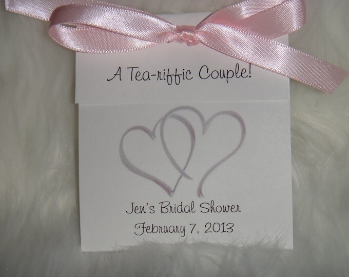 Two Hearts Tea Bag Bridal Shower Wedding Party Favors