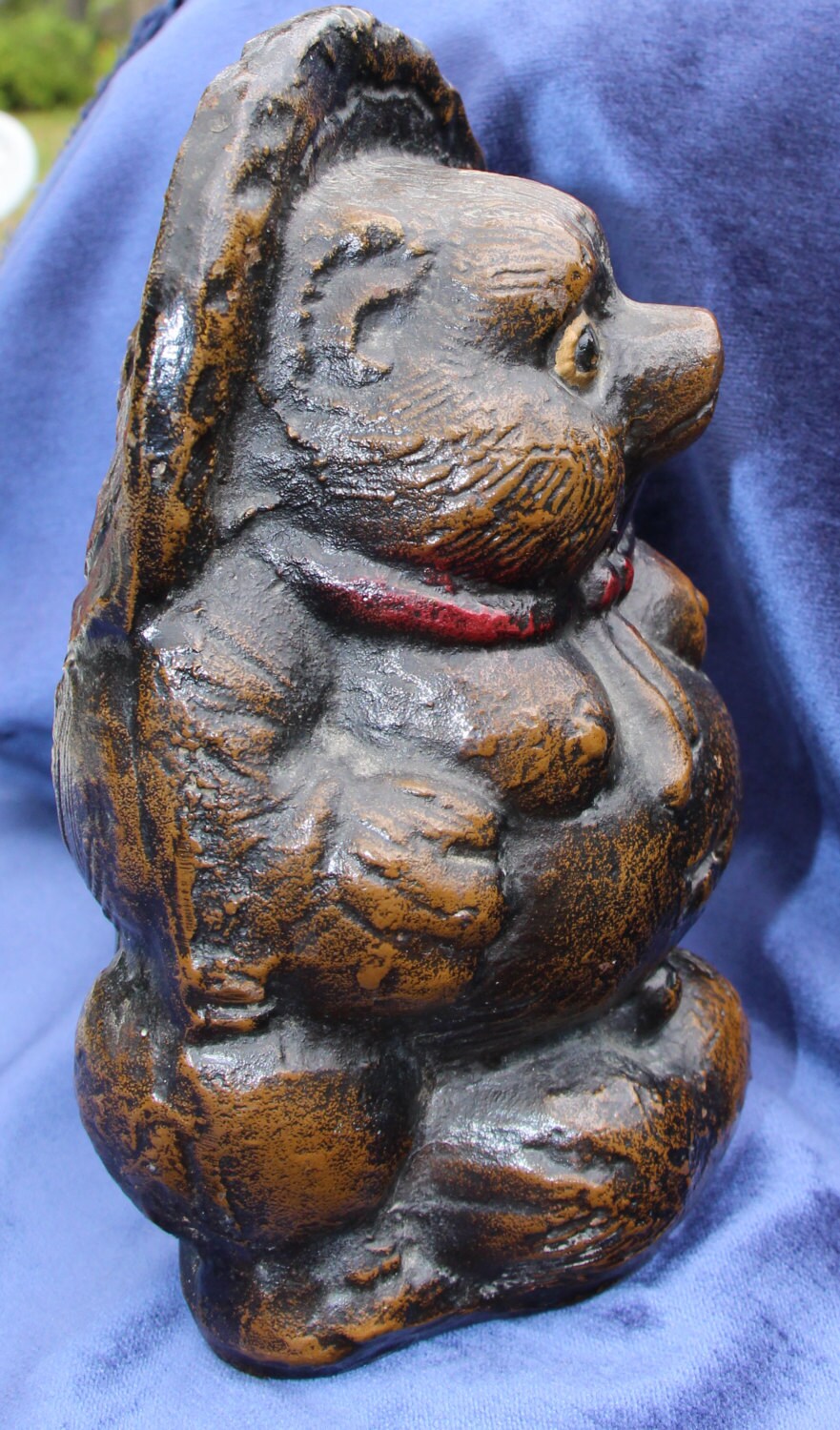 SALE Vintage 1950s Japanese  Tanuki Sculpture Cast Iron Good