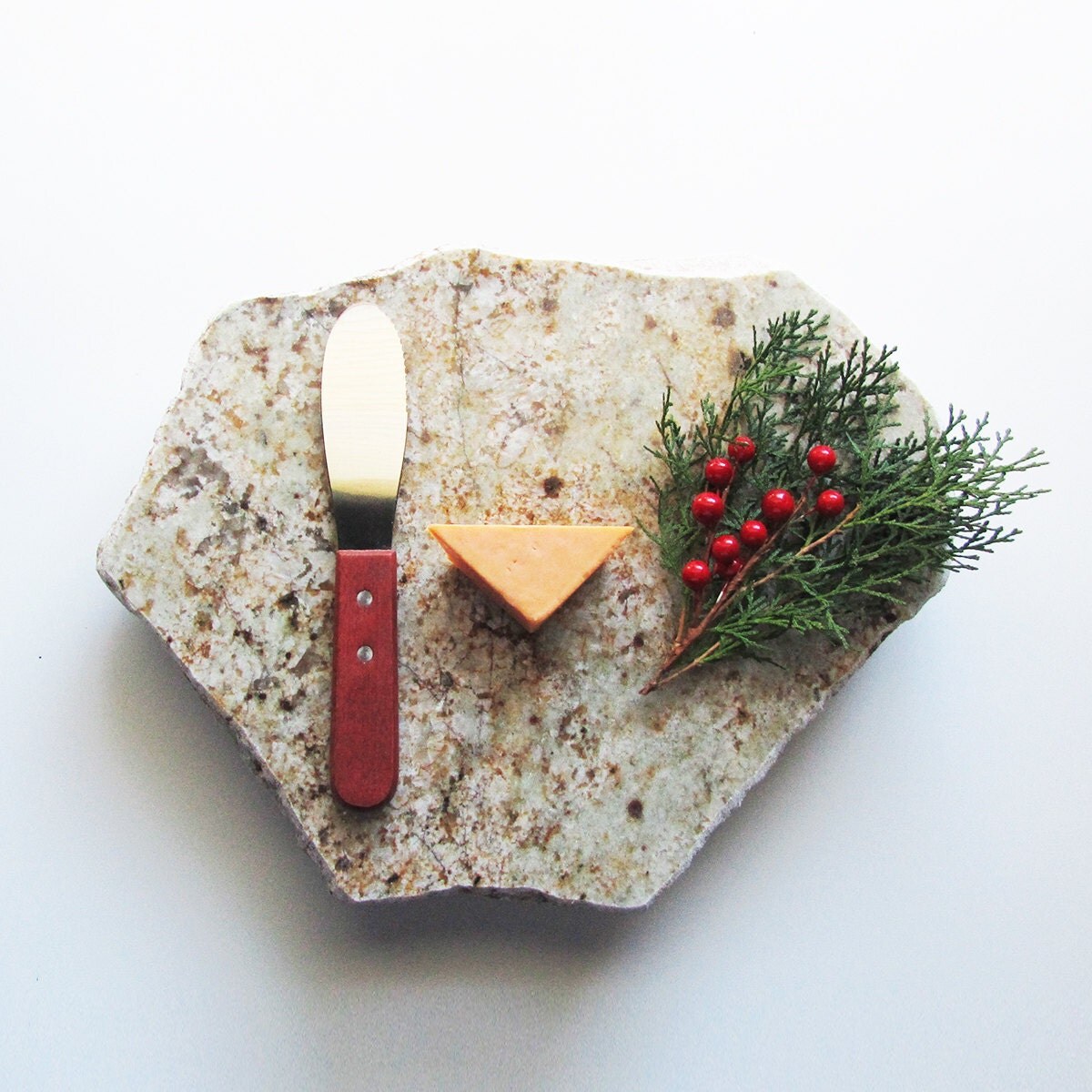 Elegant Cream Granite Cheese Board