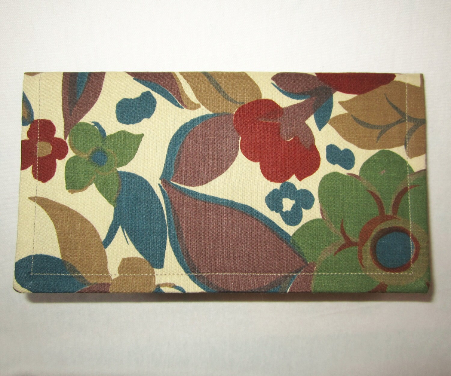 Retro Checkbook Cover made from Vintage Fabric