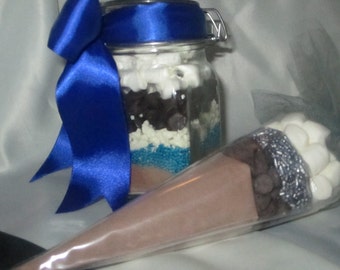 Hot Chocolate Mason Jar Favors / Set 10