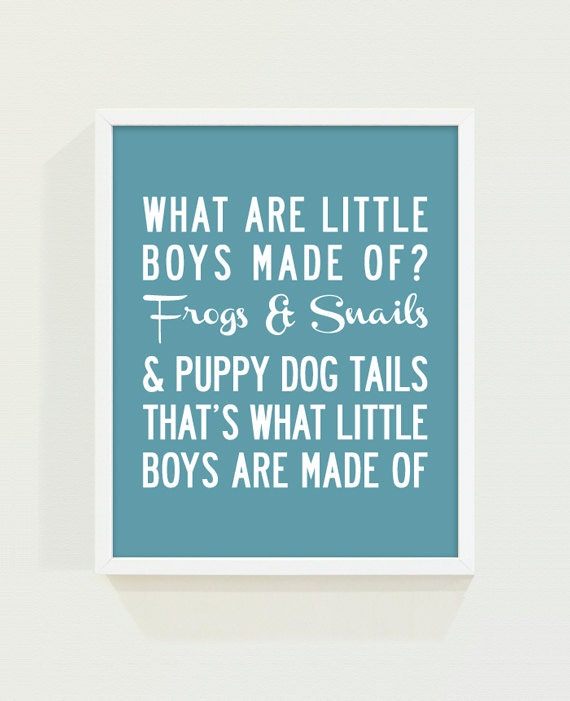 Frogs & Snails - Little Boys Print 8"x10" Il_570xn