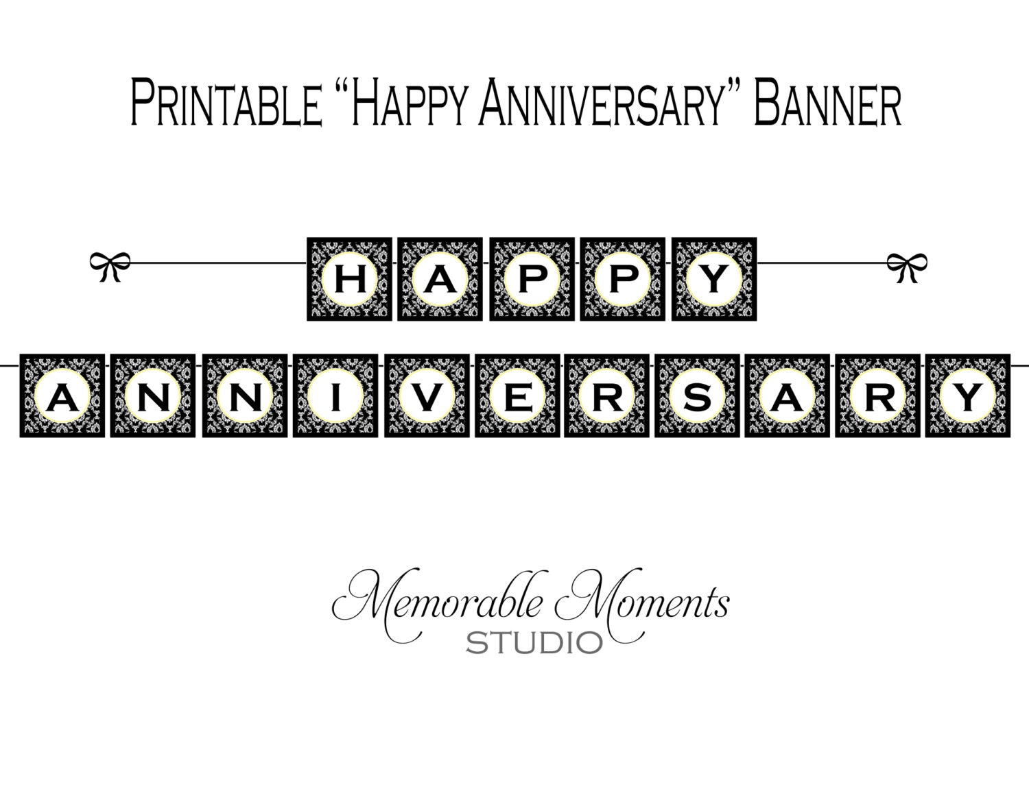 Happy Anniversary Free Printable Banner