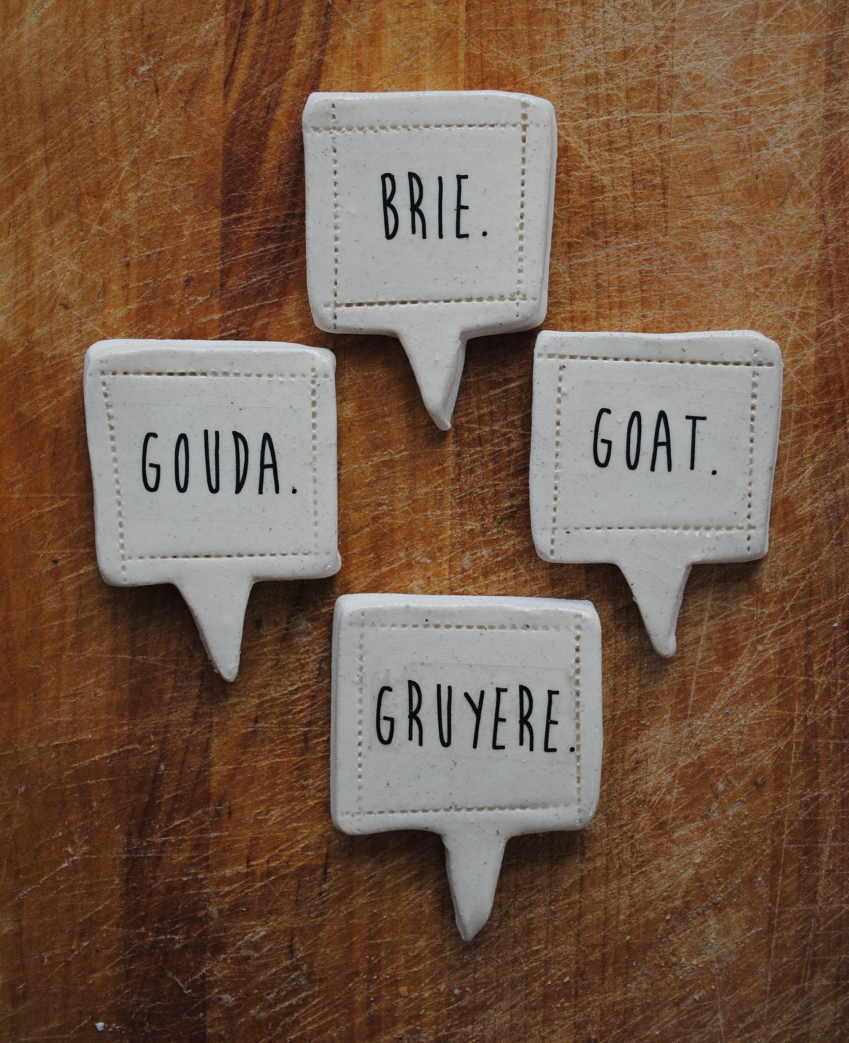 handmade cheese markers set of 4 house warming gift under 50