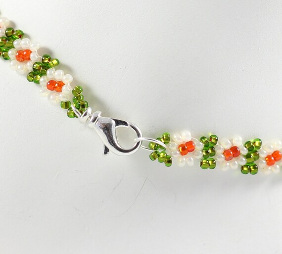 Beaded Anklet Daisy Chain Anklet Seed Bead Jewelry Ankle