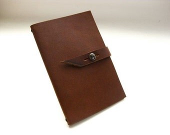 9x14 cm Leather Moleskine Notebook Cover -Build Your Own Choosing Straps & Pockets- COVER ONLY